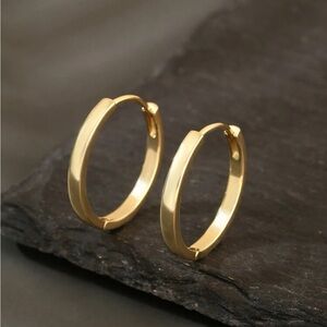 3 for $30 gold plated hoop earrings